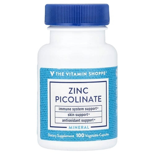더 비타민 샵 The Vitamin Shoppe, 피콜리네이트 아연, 베지 캡슐 100정(캡슐 1정당 22mg) 상세 이미지