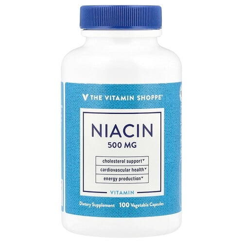 더 비타민 샵 The Vitamin Shoppe, 니아신, 500mg, 베지 캡슐 100정 상세 이미지