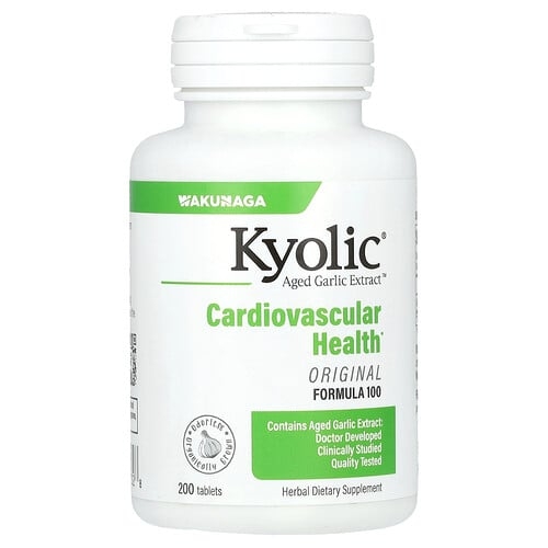 쿄릭 Kyolic, Aged Garlic Extract, 심혈관계 건강, 오리지널 포뮬라 100, 200정(1정당 300mg) 상세 이미지