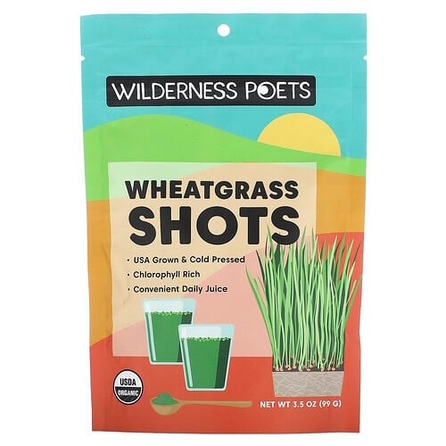 윌더니스 포잇츠 Wilderness Poets, 유기농 밀싹 샷, 99g(3.5oz) 상세 이미지