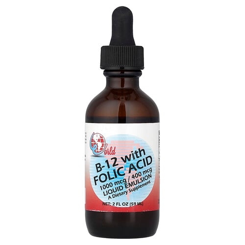 월드 올가닉스 World Organic, B-12, 엽산 함유, 59ml(2fl oz) 상세 이미지