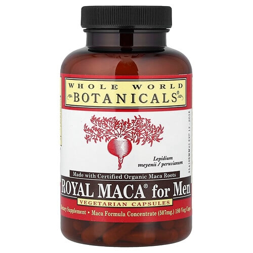 홀 월드 보타니칼 Whole World Botanicals, Royal Maca® 남성용, 베지 캡슐 180정 상세 이미지