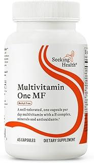 Seeking Health Multivitamin One MF, 1 a Day Multivitamin Supplement for Adults, Methyl-Free Bioavailable B12 and Folinic Acid, Vitamin A, PQQ, MTHFR Support, Vegetarian Capsules (45 Capsules) 상품 이미지