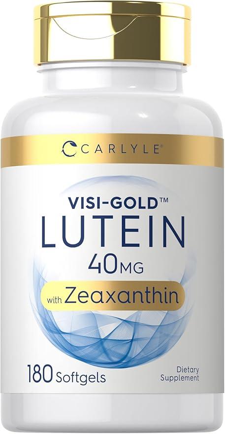 Carlyle 루테인 및 제아잔틴 20mg | 소프트젤 300개 | 눈 건강 비타민 | GMO 프리 및 글루텐 프리 보충제 상품 이미지