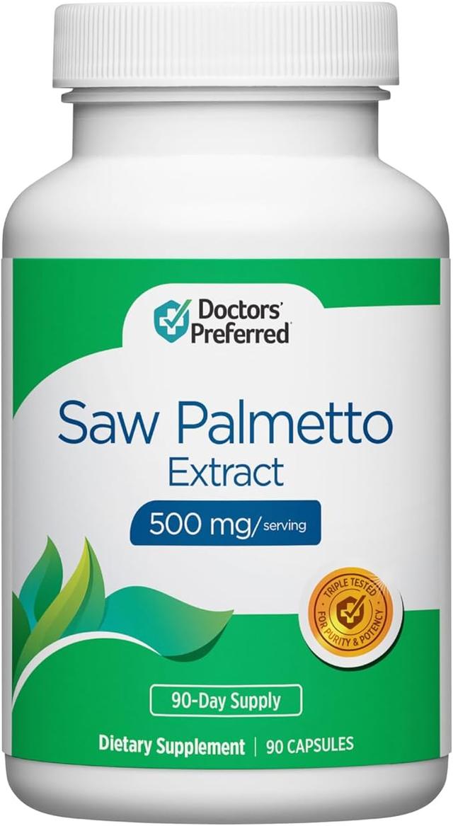 의사 추천 남성 및 여성을 위한 쏘팔메토 추출물 보충제 - 500mg/회 제공량 | 90캡슐