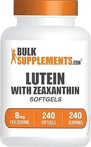 BulkSupplements. com 제아잔틴 소프트젤이 함유된 루테인 - 제아잔틴 플러스 루테인, 루테인 및 제아잔틴 보충제, 눈 비타민 - 글루텐 프리, 1회 제공량당 소프트젤 1개, 소프트젤 240개 상품 이미지