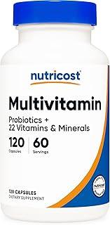 Nutricost Multivitamin with Probiotics 120 Vegetarian Capsules - Packed with Vitamins & Minerals 상품 이미지