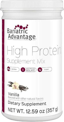 Bariatric Advantage 고단백질 보충제 믹스 - 비만 단백질 파우더 - 단백질 20g - 비만 수술 전후 환자용 - 철분, 칼슘 등 포함 - 14회 분량 - 바닐라 이미지