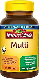 Nature Made Multivitamin Tablets with Iron, Multivitamin for Women and Men for Daily Nutritional Support, 130 Tablets, 130 Day Supply 상품 이미지
