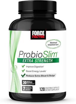 FORCE FACTOR ProbioSlim Extra Strength Probiotics for Women and Men with 30 Billion CFUs of Probiotics for Digestive Health, Bloating Relief, and Gut Health, with Prebiotic Fiber, 120 Capsules 이미지