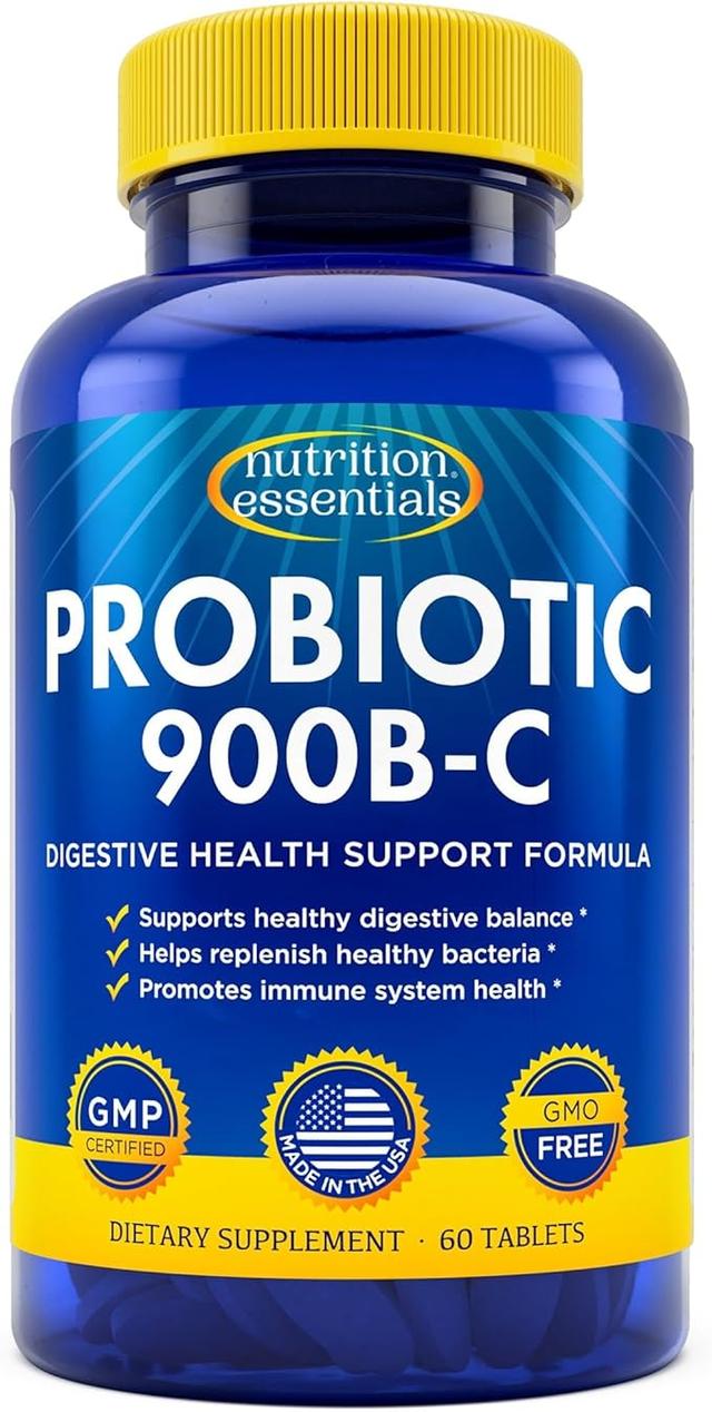 Nutrition Essentials Probiotics for Women and Men - with Lactase Enzyme and Prebiotic Fiber for Digestive Health - 80 Percent + More Potent Supplement for Gut Health Support - Vegan Formula 상품 이미지