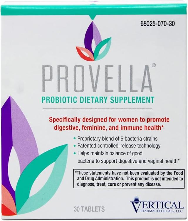 Provella Probiotic Dietary Supplement for Women: Supports Digestive, Feminine, and Immune Health - 30 Tablets 상품 이미지