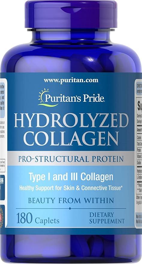 Puritan's Pride 가수분해된 콜라겐 1000mg - 180정 단백질 보충제