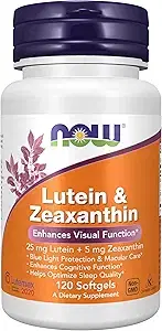 NOW 보충제, 루테인 및 제아잔틴, 25mg 루테인 및 5mg 제아잔틴, 소프트젤 120개 상품 이미지