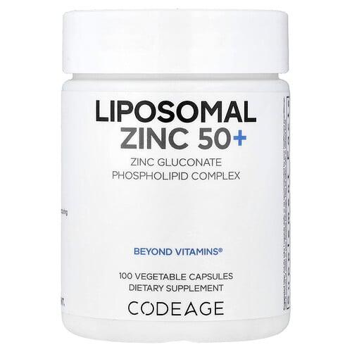Codeage, 리포소말 아연 50+, 베지 캡슐 100정 (캡슐당 50mg)