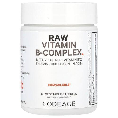 Codeage, 무가공 비타민B-복합체, 베지 캡슐 60정