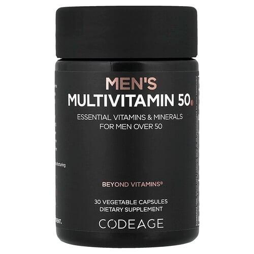 Codeage, 남성용 종합비타민 50, 베지 캡슐 30정