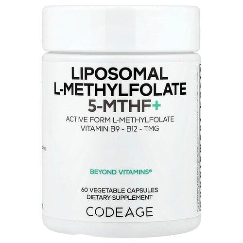 Codeage, 리포소말 l-메틸엽산 5-MTHF+, 베지 캡슐 60정