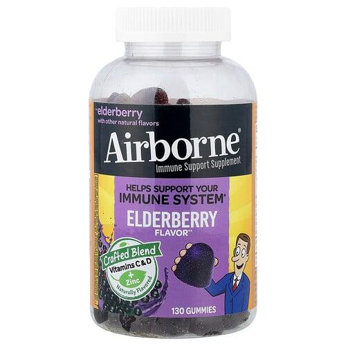 에어본 AirBorne, 면역력 강화 보충제, 엘더베리, 구미젤리 130개