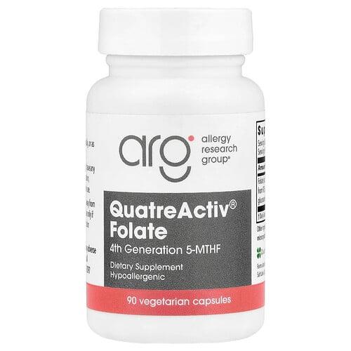 알러지 리서치 그룹 Allergy Research Group, QuatreActiv® 엽산, 베지 캡슐 90정(캡슐 1정당 833mcg)