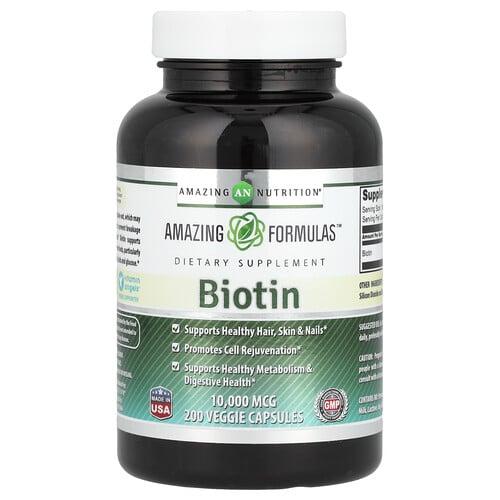 Amazing Nutrition, 비오틴, 10,000mcg, 베지 캡슐 200정 상품 이미지
