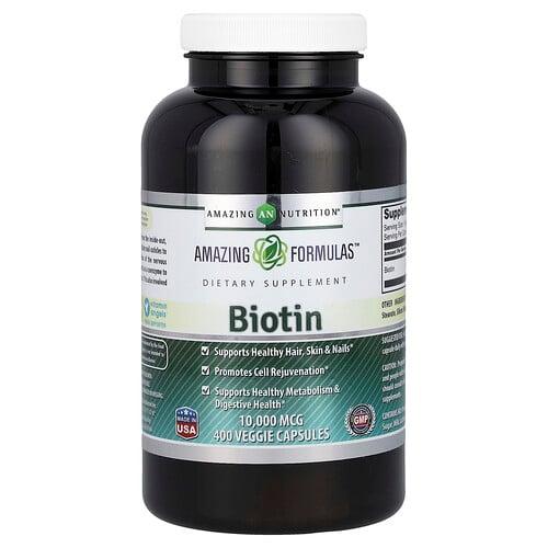 Amazing Nutrition, 비오틴, 10,000mcg, 베지 캡슐 400정 상품 이미지