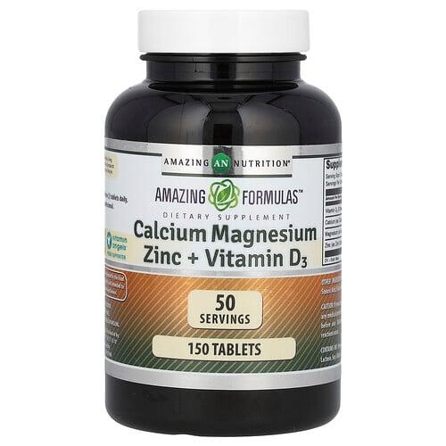 Amazing Nutrition, Amazing Formulas, 칼슘 마그네슘 아연 + 비타민D3, 150정