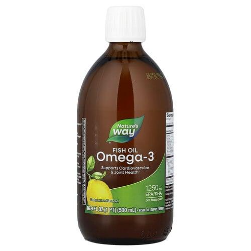 네이쳐스 웨이 Nature's Way, 피쉬 오일 오메가3, 제스티 레몬, 500ml(16.9fl oz)