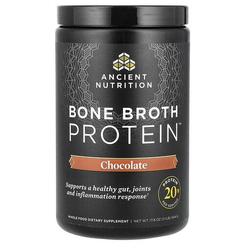 닥터 엑스/엔시언트 뉴트리션 Ancient Nutrition, 뼈 육수 단백질™, 초콜릿 맛, 504g(1.1lb)