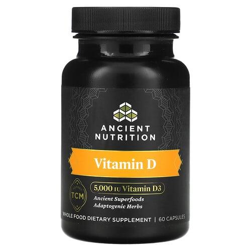닥터 엑스/엔시언트 뉴트리션 Ancient Nutrition, 비타민D, 125mcg(5,000IU), 캡슐 60정