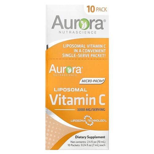 Aurora Nutrascience, Micro-Pack+®, 리포소말 비타민C, 10팩, 각 7ml(0.24fl oz)
