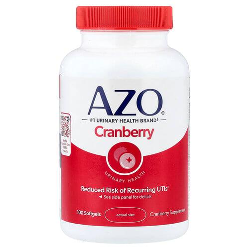 아조 AZO, 크랜베리, 비뇨기 건강, 소프트젤 100정