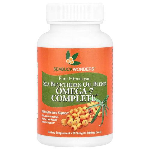 씨벅원더스 SeaBuckWonders, Omega-7 Complete™, 산자나무 오일 혼합물, 소프트젤 60정(소프트젤 1정당 500mg)
