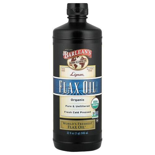 발린스 Barlean's, 유기농 리그난 아마씨오일, 946ml(32fl oz) 상품 이미지