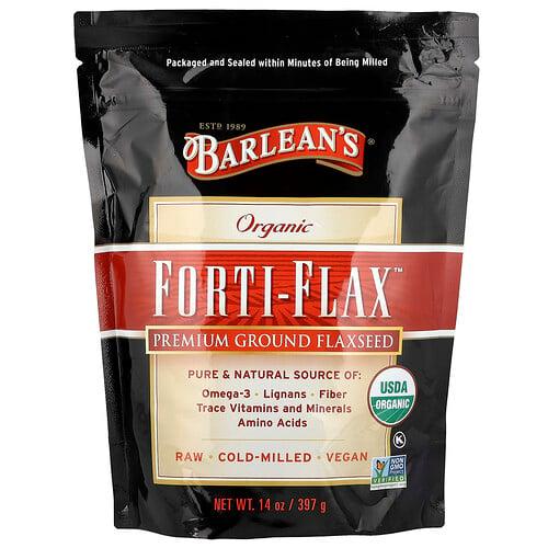 발린스 Barlean's, 유기농 Forti-Flax™, 프리미엄 아마씨 분말, 397g(14oz) 상품 이미지