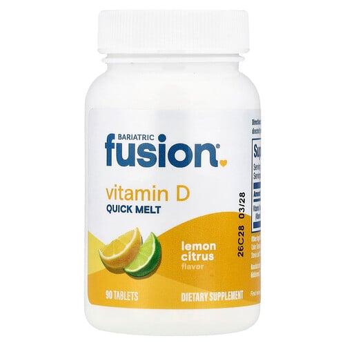 배리아트릭 퓨전 Bariatric Fusion, 비타민D 퀵 멜트, 레몬 시트러스, 90정(1정당 125mcg)