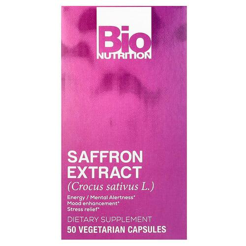 바이오 뉴트리션 Bio Nutrition, 사프란 추출물, 88.5mg, 베지 캡슐 50정