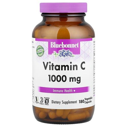 블루보넷 뉴트리션 Bluebonnet Nutrition, 비타민C, 1,000mg, 베지 캡슐 180정