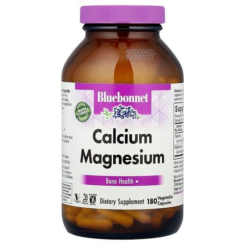 블루보넷 뉴트리션 Bluebonnet Nutrition, 칼슘 마그네슘, 베지 캡슐 180정