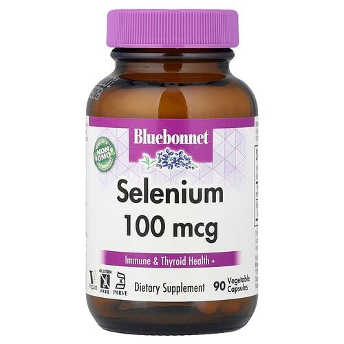 블루보넷 뉴트리션 Bluebonnet Nutrition, 셀레늄, 100mcg, 베지 캡슐 90정