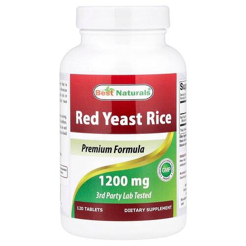 베스트 내추럴스 Best Naturals, 홍국, 1,200mg, 120정