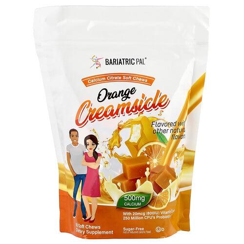 베리아트릭팔 BariatricPal, 칼슘시트레이트 소프트 츄, 오렌지 크림시클, 소프트 츄 90개