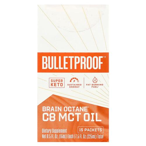 BulletProof, Brain 옥테인® C8 MCT 오일, 15팩, 각 15ml(0.5fl oz)