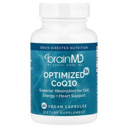 브레인MD BrainMD, Optimized3x CoQ10, 베지 캡슐 60정