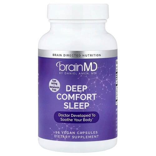 브레인MD BrainMD, 딥 컴포트 슬립, 베지 캡슐 90정