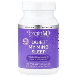 브레인MD BrainMD, Quiet My Mind Sleep, 베지 캡슐 60정