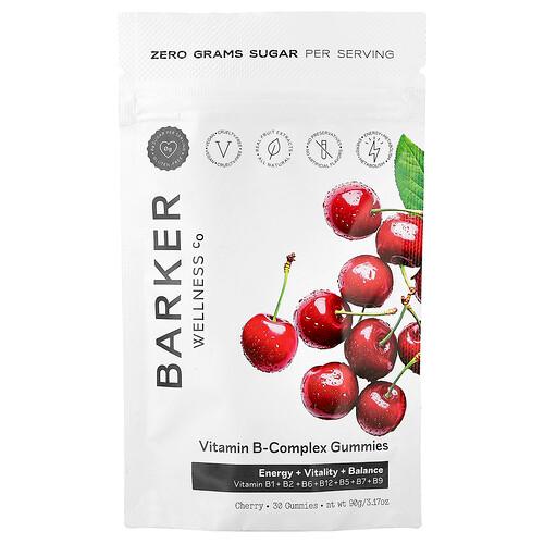 Barker Wellness Co, 비타민B복합체 구미젤리, 체리맛, 구미젤리 30개