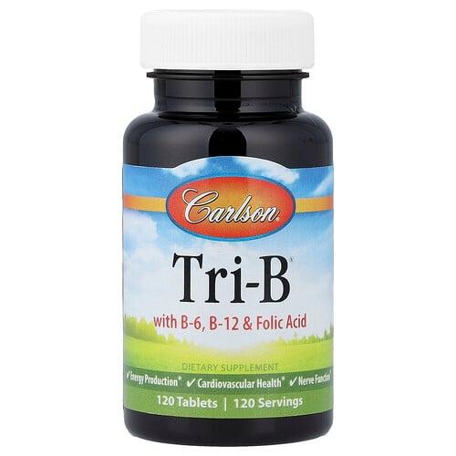 칼슨 Carlson, Tri-B®, B-6, B-12 및 엽산 함유, 120정
