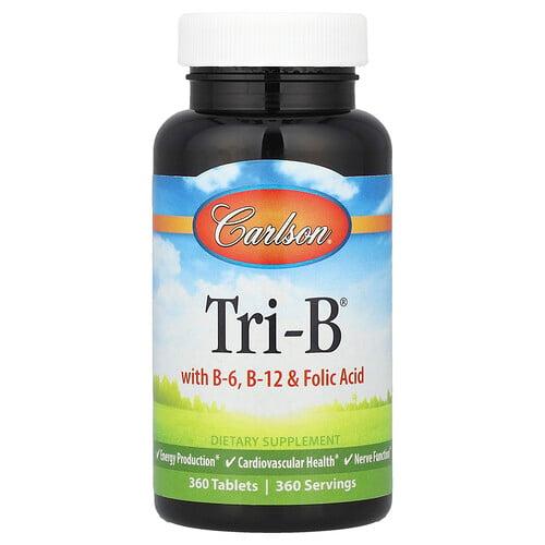칼슨 Carlson, Tri-B®, B-6, B-12 및 엽산 함유, 360정