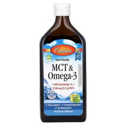 칼슨 Carlson, MCT 및 오메가-3, 천연 레몬 라임, 500ml(16.9fl oz)